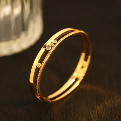 [Polaidi Jewelry]Move Romane Diamond Bangle Bracelet