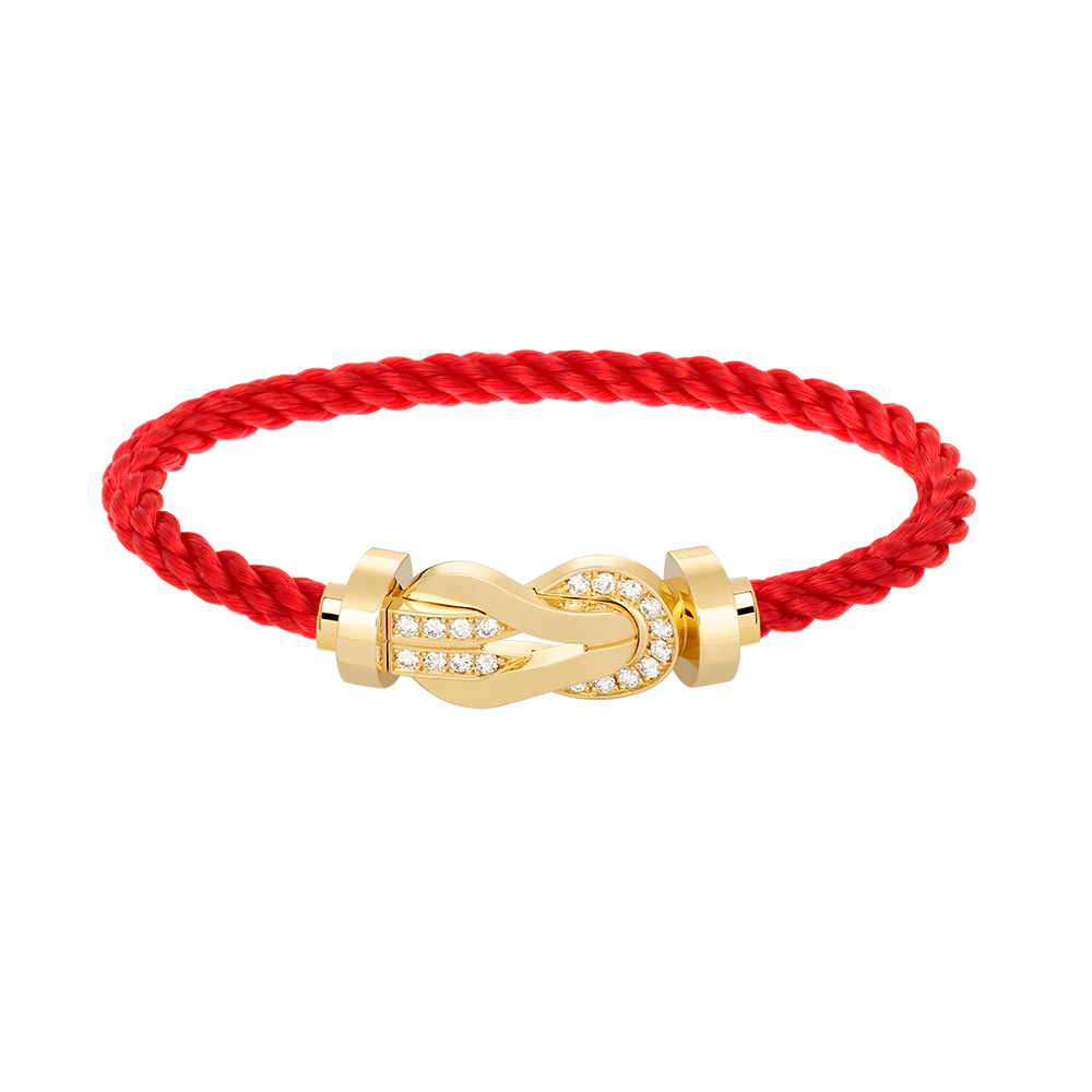 [：Polaidi Jewelry]チャンス ラージ 8 フィギュア バックル ハーフダイヤモンド ブレスレット ゴールド