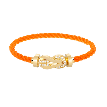[Polaidi Jewelry]CHANCE LARGE 8 FIGURE BUCKLE HALF DIAMOND BRACELET GOLD