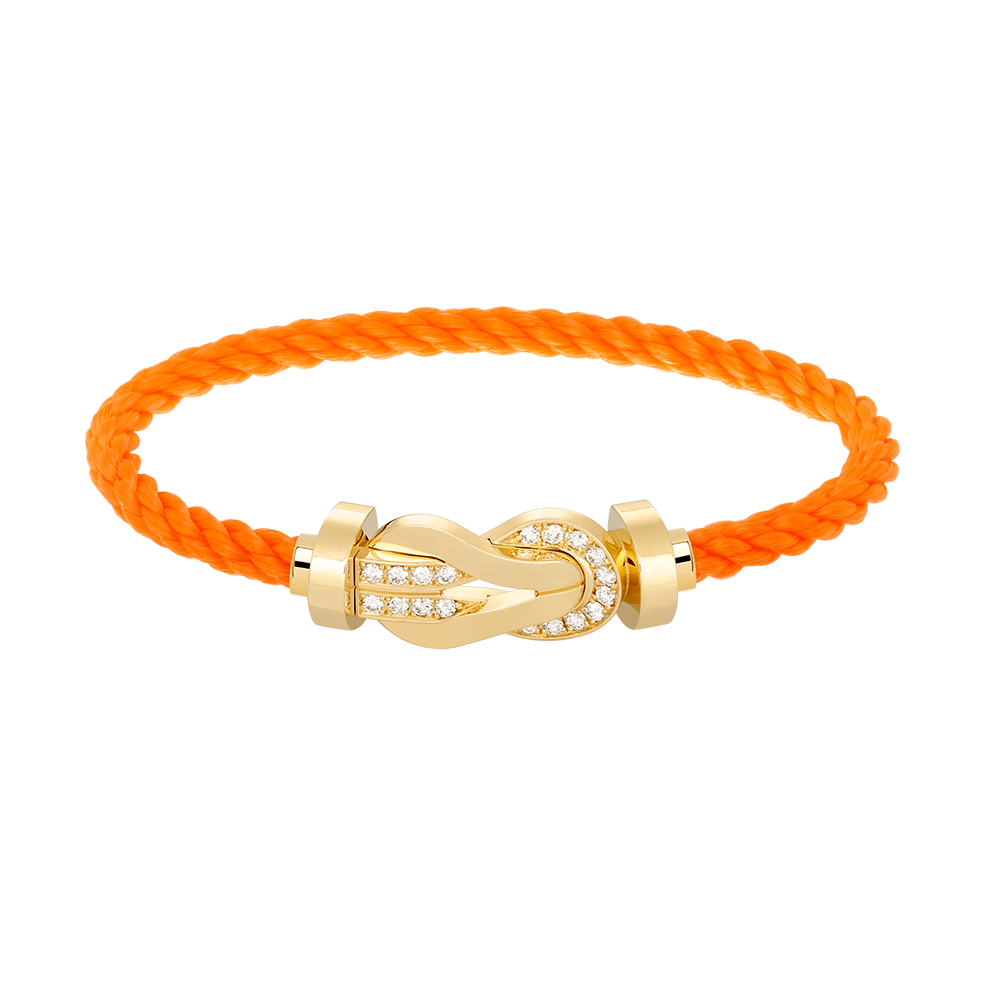 [：Polaidi Jewelry]チャンス ラージ 8 フィギュア バックル ハーフダイヤモンド ブレスレット ゴールド