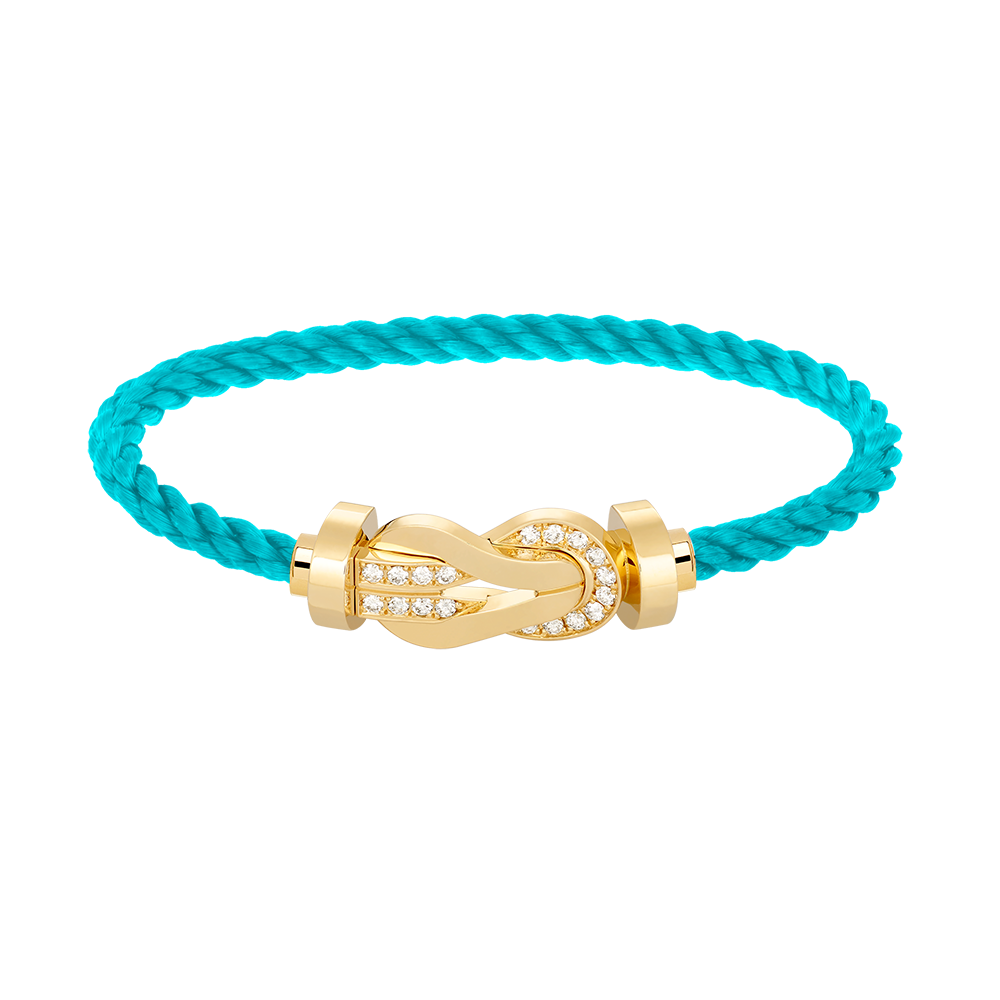 [：Polaidi Jewelry]チャンス ラージ 8 フィギュア バックル ハーフダイヤモンド ブレスレット ゴールド