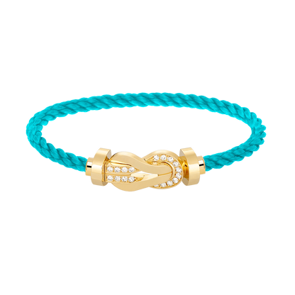 [Polaidi Jewelry]CHANCE LARGE 8 FIGURE BUCKLE HALF DIAMOND BRACELET GOLD