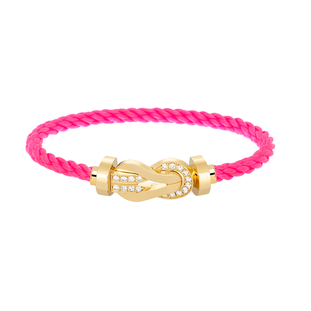 [：Polaidi Jewelry]チャンス ラージ 8 フィギュア バックル ハーフダイヤモンド ブレスレット ゴールド