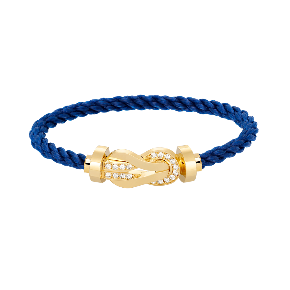 [Polaidi Jewelry]CHANCE LARGE 8 FIGURE BUCKLE HALF DIAMOND BRACELET GOLD