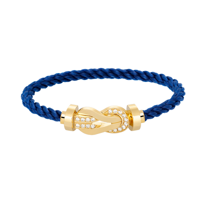 [Polaidi Jewelry]CHANCE LARGE 8 FIGURE BUCKLE HALF DIAMOND BRACELET GOLD