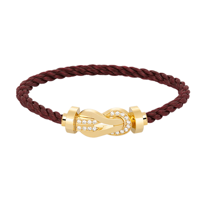[：Polaidi Jewelry]チャンス ラージ 8 フィギュア バックル ハーフダイヤモンド ブレスレット ゴールド