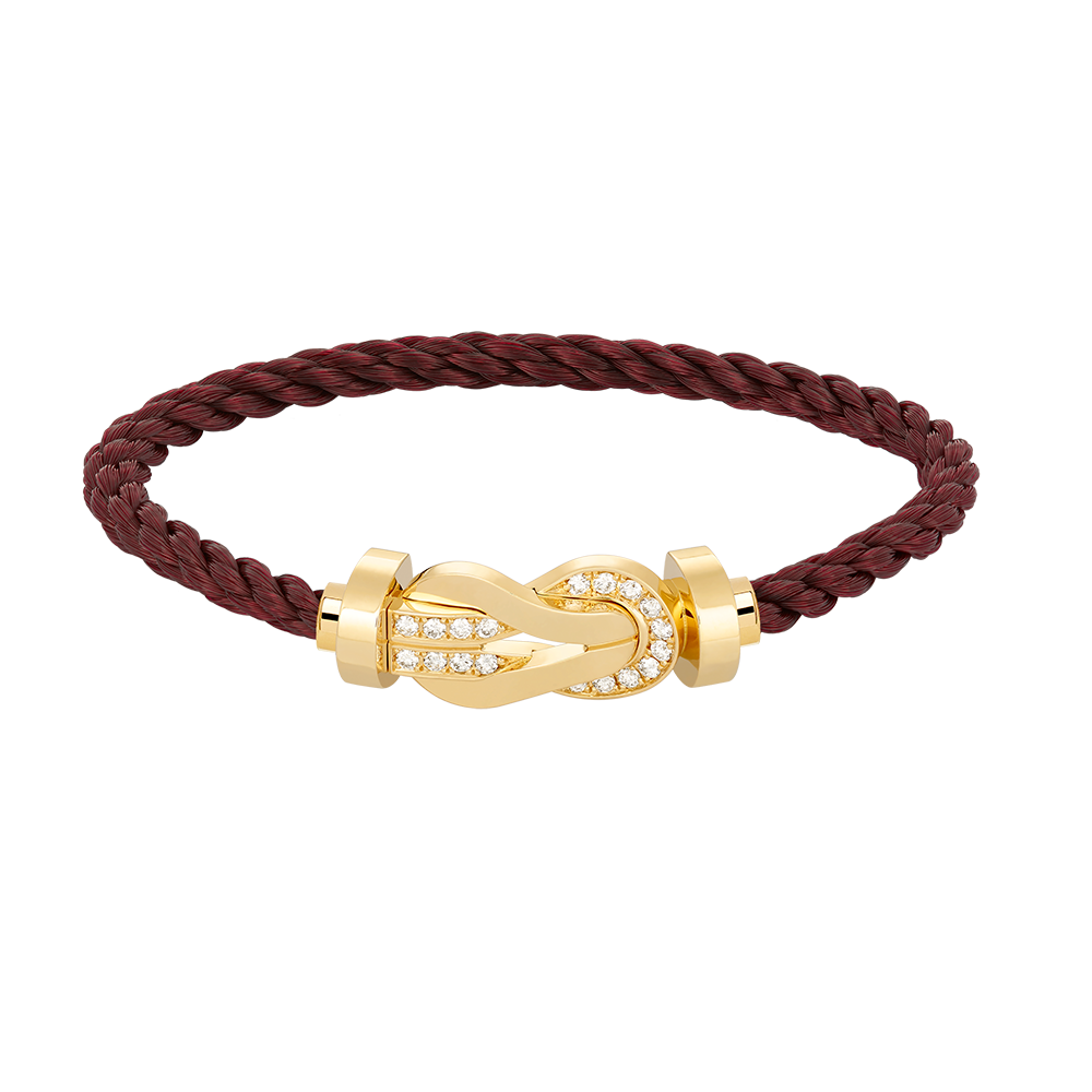 [Polaidi Jewelry]CHANCE LARGE 8 FIGURE BUCKLE HALF DIAMOND BRACELET GOLD