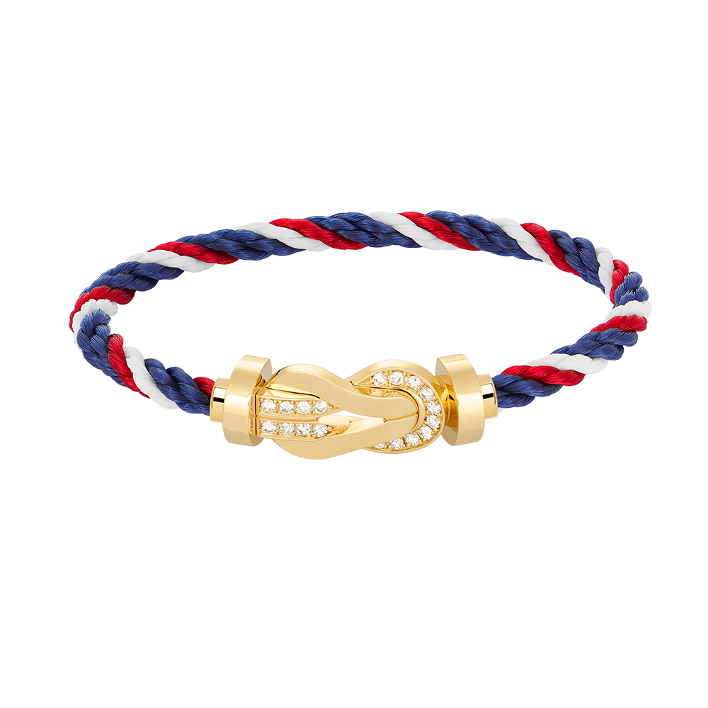 [Polaidi Jewelry]CHANCE LARGE 8 FIGURE BUCKLE HALF DIAMOND BRACELET GOLD