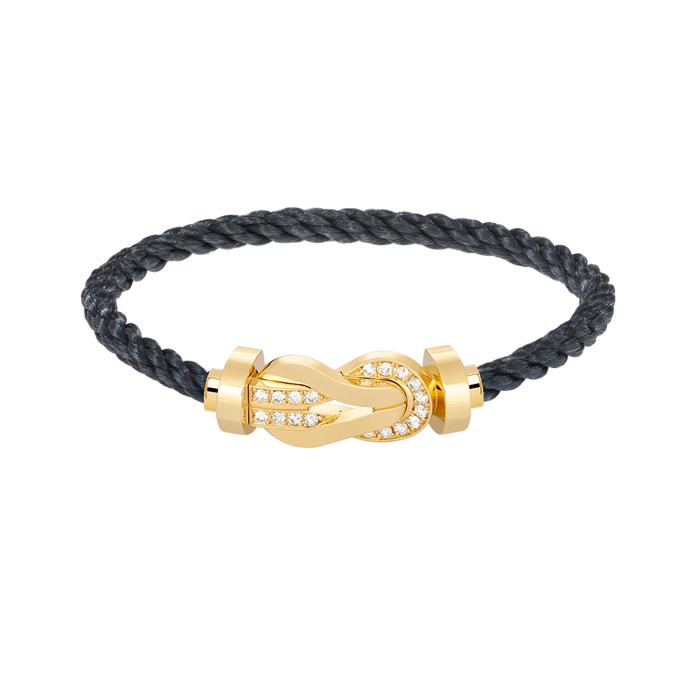 [：Polaidi Jewelry]チャンス ラージ 8 フィギュア バックル ハーフダイヤモンド ブレスレット ゴールド