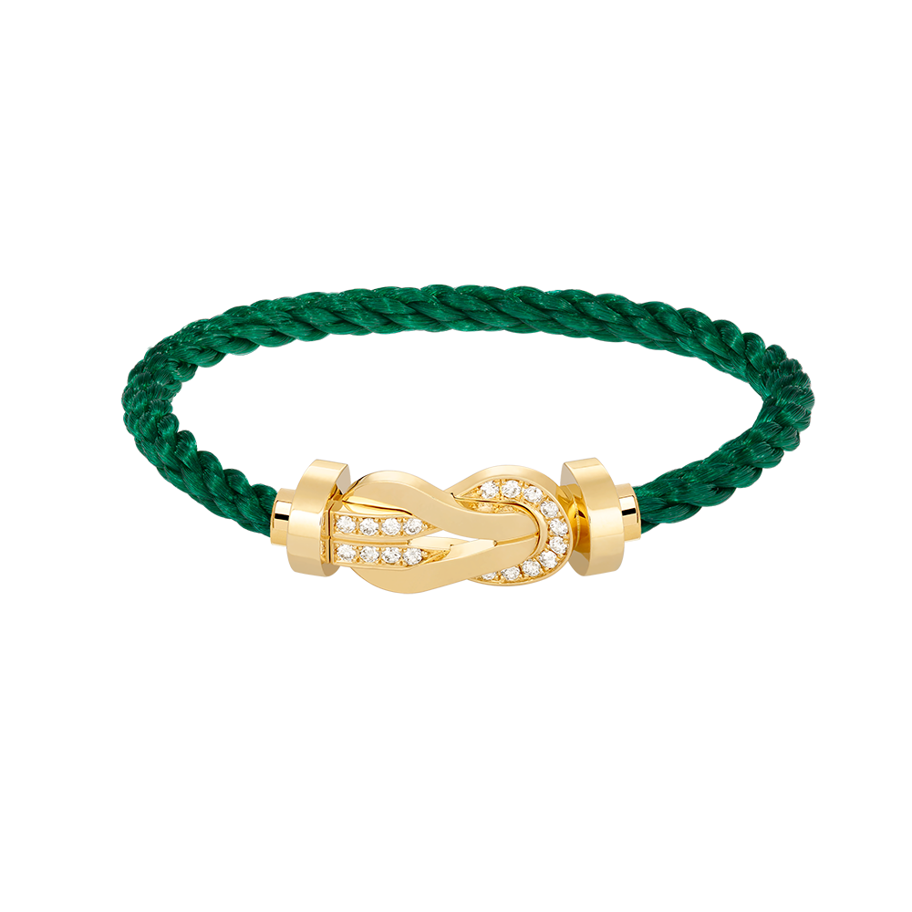 [：Polaidi Jewelry]チャンス ラージ 8 フィギュア バックル ハーフダイヤモンド ブレスレット ゴールド