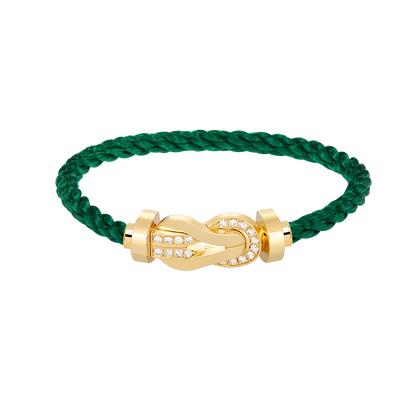 [：Polaidi Jewelry]チャンス ラージ 8 フィギュア バックル ハーフダイヤモンド ブレスレット ゴールド