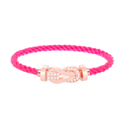 [Polaidi Jewelry]CHANCE LARGE 8 FIGURE BUCKLE HALF DIAMOND BRACELET ROSE GOLD