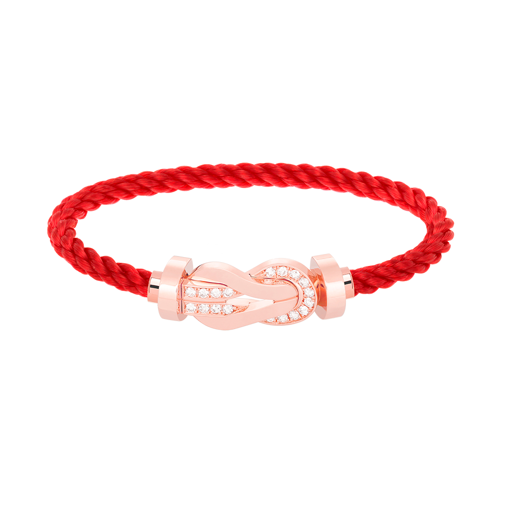 [Polaidi Jewelry]CHANCE LARGE 8 FIGURE BUCKLE HALF DIAMOND BRACELET ROSE GOLD