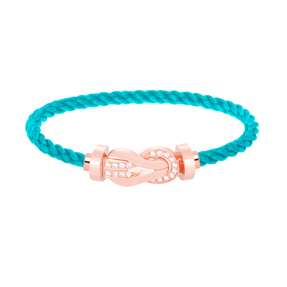 [Polaidi Jewelry]CHANCE LARGE 8 FIGURE BUCKLE HALF DIAMOND BRACELET ROSE GOLD