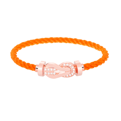 [：Polaidi Jewelry]CHANCE LARGE 8 FIGURE BUCKLE HALF DIAMOND BRACELET ROSE GOLD