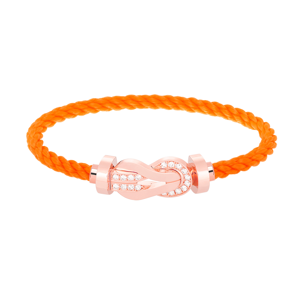 [Polaidi Jewelry]CHANCE LARGE 8 FIGURE BUCKLE HALF DIAMOND BRACELET ROSE GOLD
