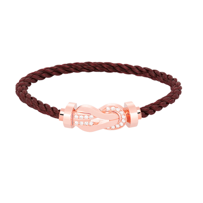 [Polaidi Jewelry]CHANCE LARGE 8 FIGURE BUCKLE HALF DIAMOND BRACELET ROSE GOLD