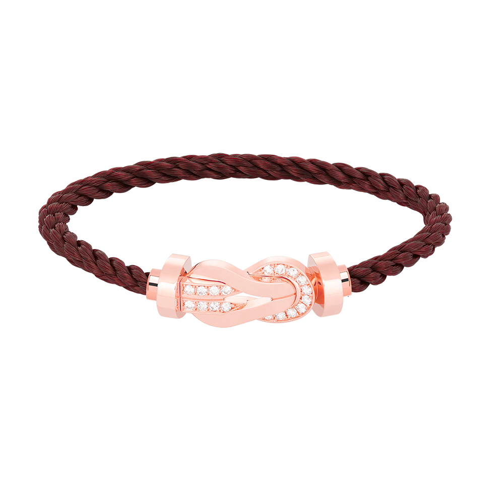 [：Polaidi Jewelry]CHANCE LARGE 8 FIGURE BUCKLE HALF DIAMOND BRACELET ROSE GOLD