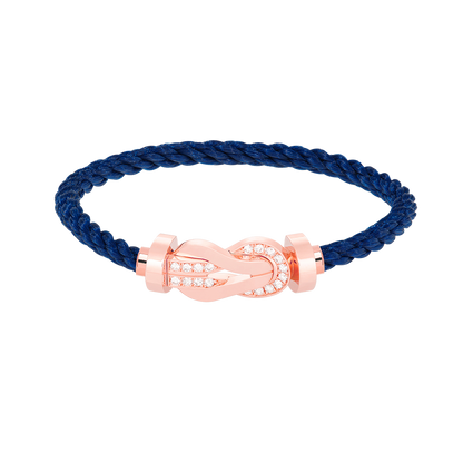 [Polaidi Jewelry]CHANCE LARGE 8 FIGURE BUCKLE HALF DIAMOND BRACELET ROSE GOLD