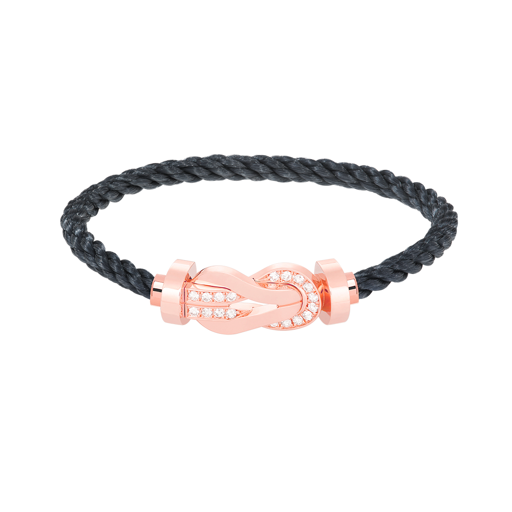 [：Polaidi Jewelry]CHANCE LARGE 8 FIGURE BUCKLE HALF DIAMOND BRACELET ROSE GOLD