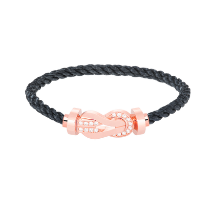 [Polaidi Jewelry]CHANCE LARGE 8 FIGURE BUCKLE HALF DIAMOND BRACELET ROSE GOLD