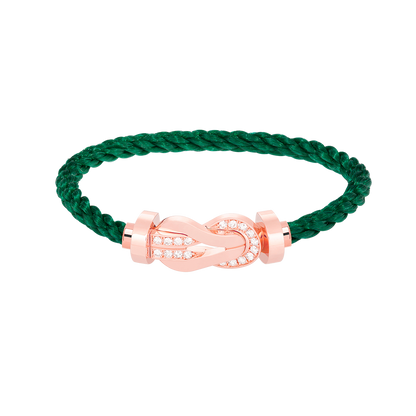 [Polaidi Jewelry]CHANCE LARGE 8 FIGURE BUCKLE HALF DIAMOND BRACELET ROSE GOLD