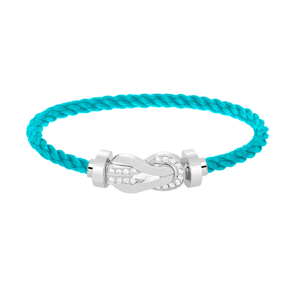 [：Polaidi Jewelry]CHANCE LARGE 8 FIGURE BUCKLE HALF DIAMOND BRACELET SILVER