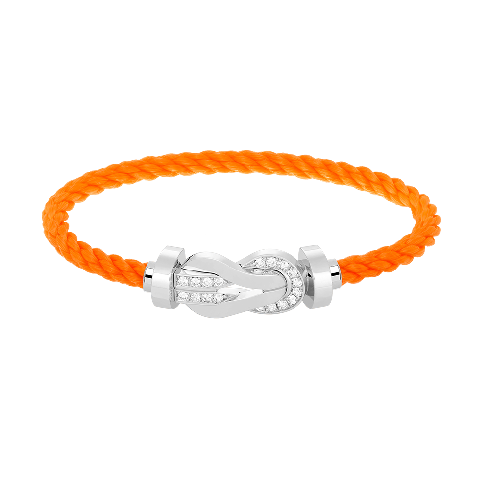 [：Polaidi Jewelry]CHANCE LARGE 8 FIGURE BUCKLE HALF DIAMOND BRACELET SILVER