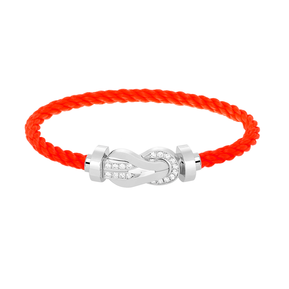 [Polaidi Jewelry]CHANCE LARGE 8 FIGURE BUCKLE HALF DIAMOND BRACELET SILVER