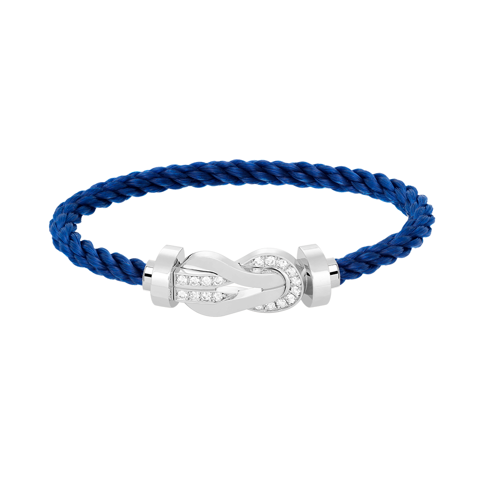 [：Polaidi Jewelry]CHANCE LARGE 8 FIGURE BUCKLE HALF DIAMOND BRACELET SILVER