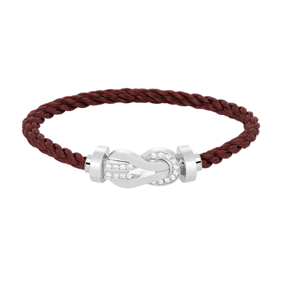 [：Polaidi Jewelry]CHANCE LARGE 8 FIGURE BUCKLE HALF DIAMOND BRACELET SILVER
