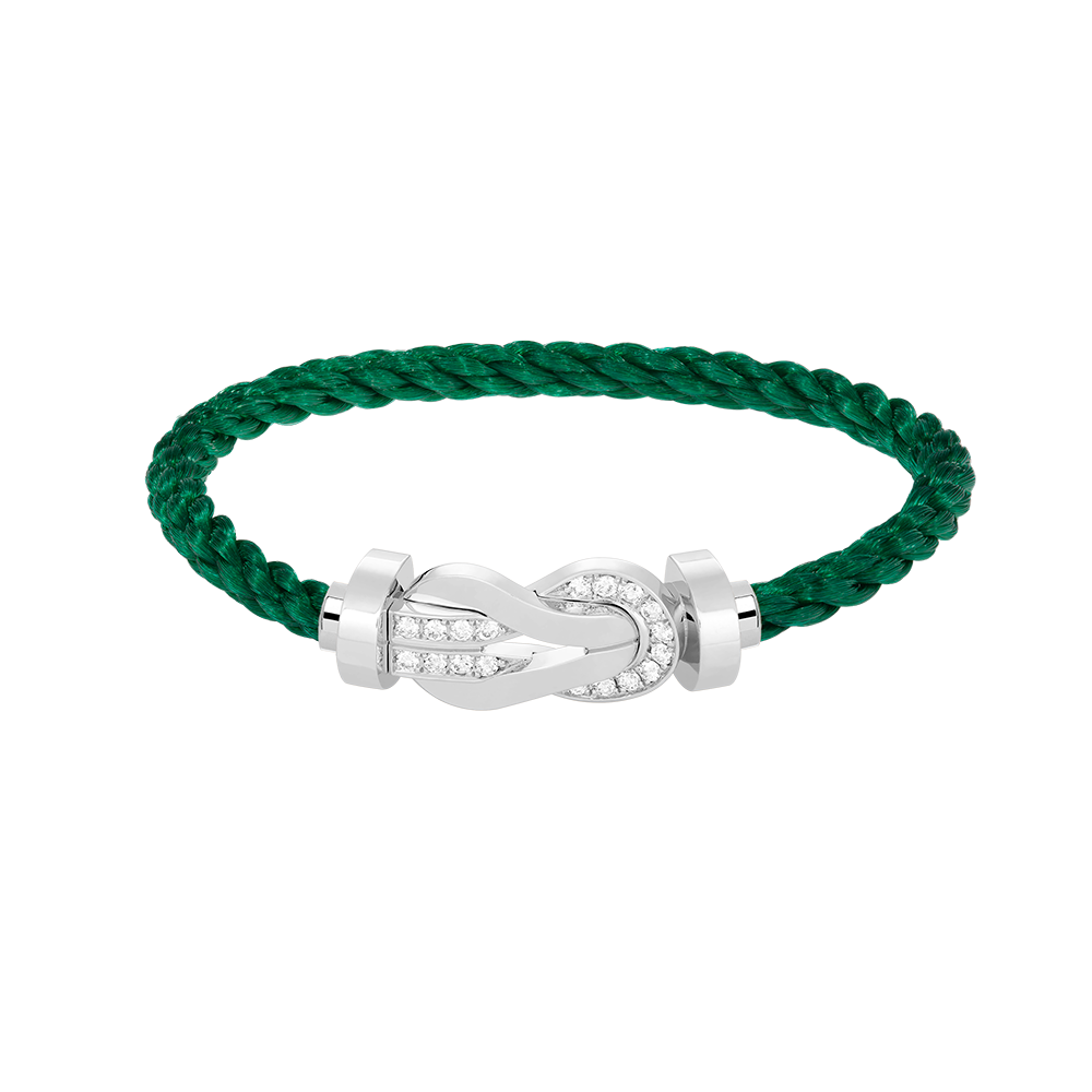 [：Polaidi Jewelry]CHANCE LARGE 8 FIGURE BUCKLE HALF DIAMOND BRACELET SILVER