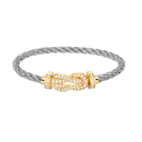 [Polaidi Jewelry ]CHANCE LARGE 8 FIGURE BUCKLE FULLDIAMOND BRACELET GOLD