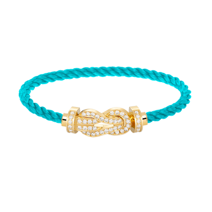 [Polaidi Jewelry]CHANCE LARGE 8 FIGURE BUCKLE FULLDIAMOND BRACELET GOLD