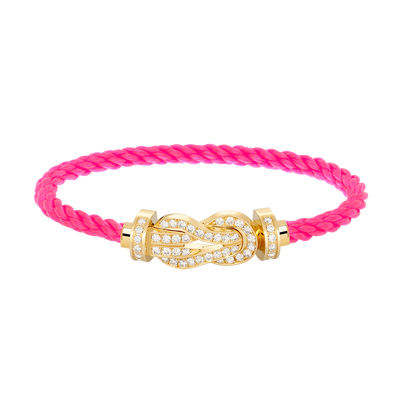 [Polaidi Jewelry]CHANCE LARGE 8 FIGURE BUCKLE FULLDIAMOND BRACELET GOLD