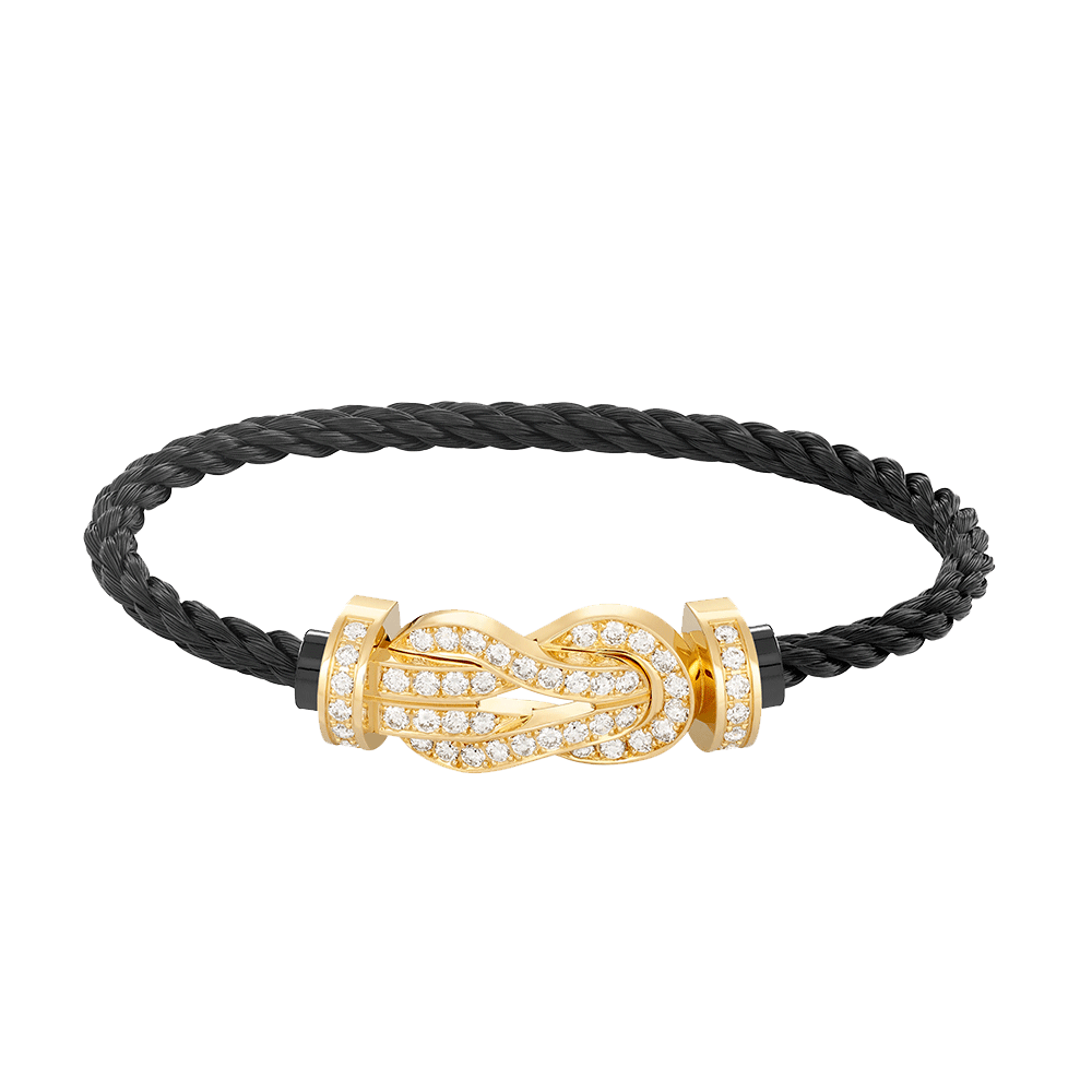 [Polaidi Jewelry]CHANCE LARGE 8 FIGURE BUCKLE FULLDIAMOND BRACELET GOLD