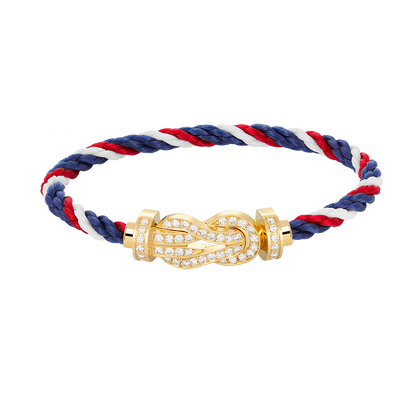 [Polaidi Jewelry]CHANCE LARGE 8 FIGURE BUCKLE FULLDIAMOND BRACELET GOLD