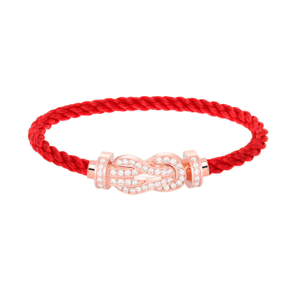[Polaidi Jewelry]CHANCE LARGE 8 FIGURE BUCKLE FULL DIAMOND BRACELET ROSE GOLD