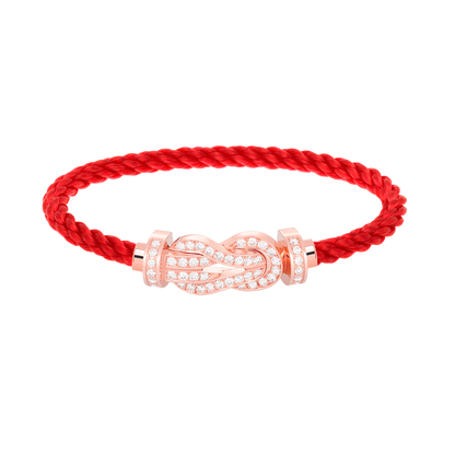 [Polaidi Jewelry]CHANCE LARGE 8 FIGURE BUCKLE FULL DIAMOND BRACELET ROSE GOLD