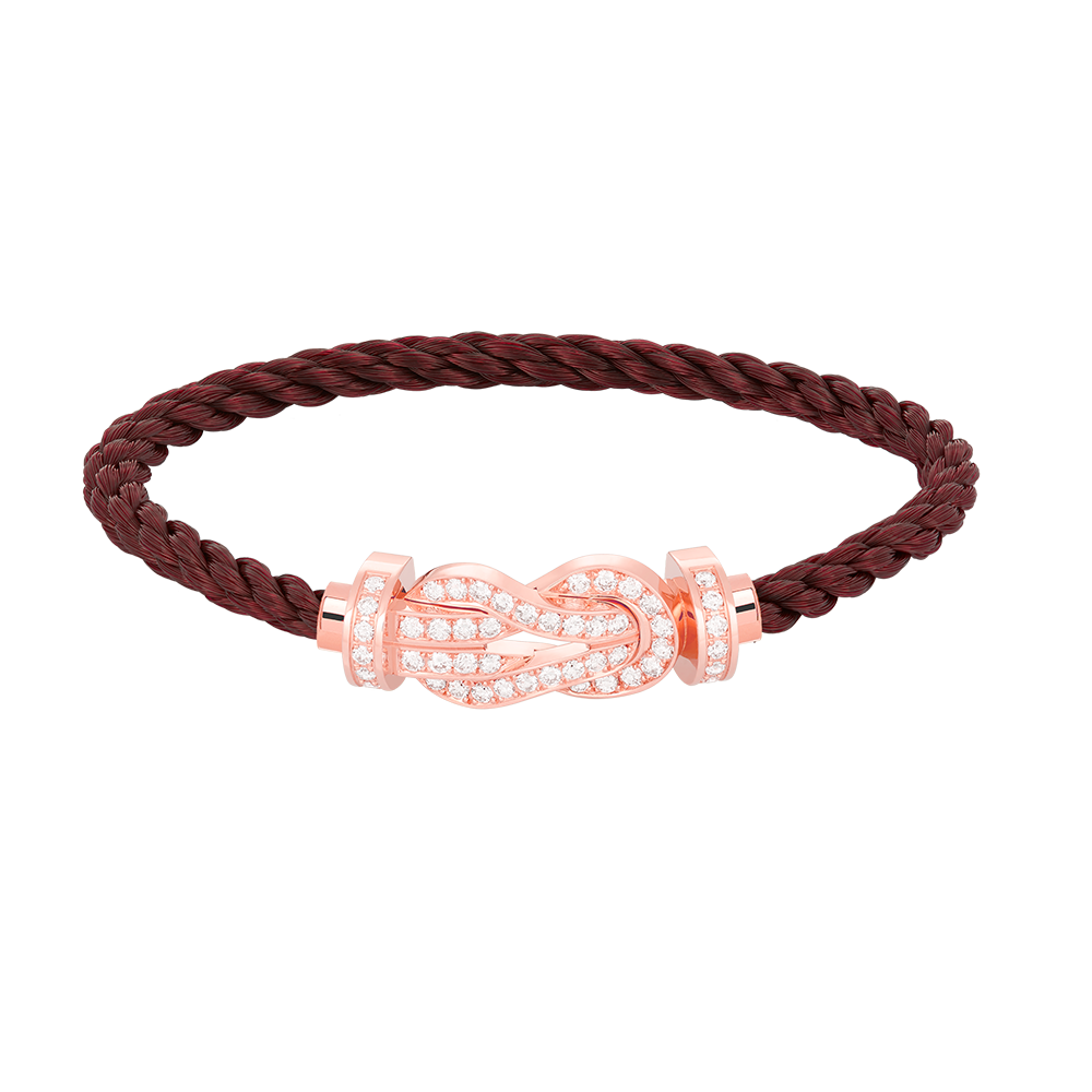 [Polaidi Jewelry]CHANCE LARGE 8 FIGURE BUCKLE FULL DIAMOND BRACELET ROSE GOLD