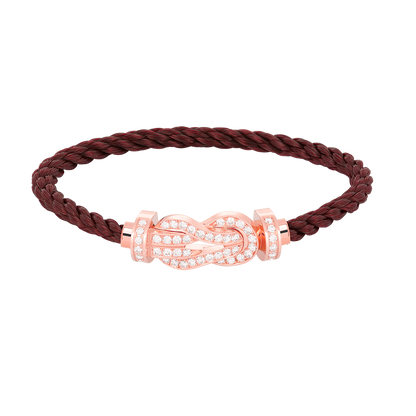[Polaidi Jewelry]CHANCE LARGE 8 FIGURE BUCKLE FULL DIAMOND BRACELET ROSE GOLD