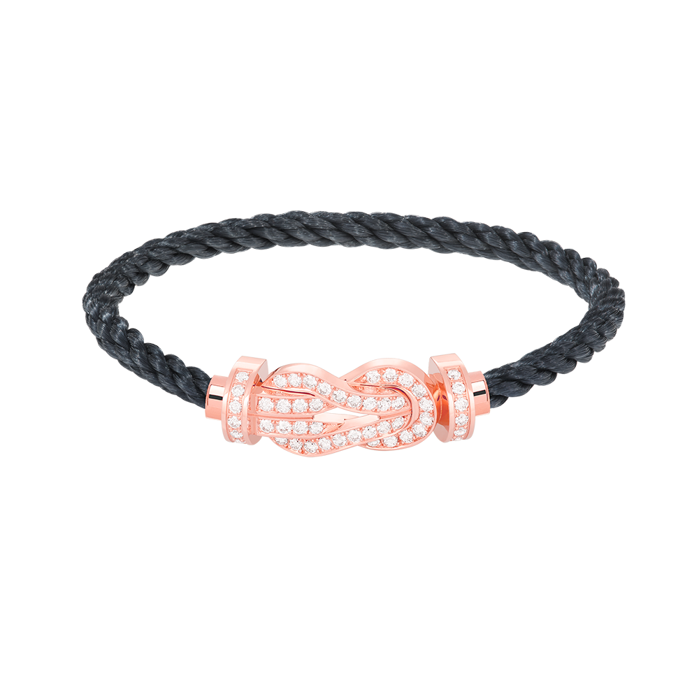 [Polaidi Jewelry]CHANCE LARGE 8 FIGURE BUCKLE FULL DIAMOND BRACELET ROSE GOLD