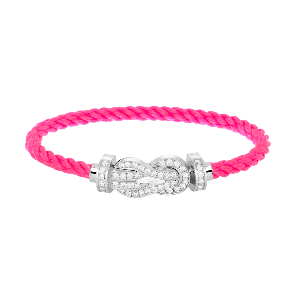 [Polaidi Jewelry]CHANCE LARGE 8 FIGURE BUCKLE FULL DIAMOND BRACELET SILVER