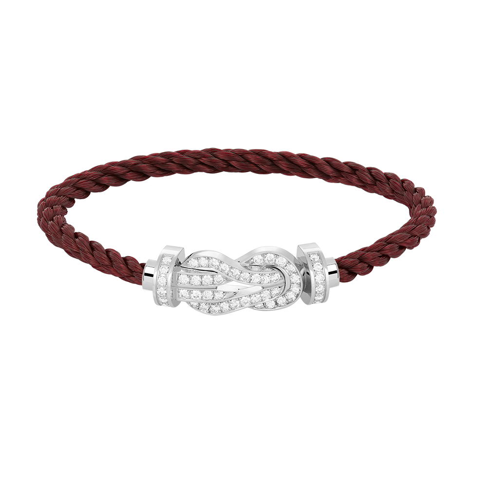 [Polaidi Jewelry]CHANCE LARGE 8 FIGURE BUCKLE FULL DIAMOND BRACELET SILVER
