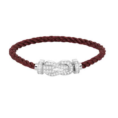 [Polaidi Jewelry]CHANCE LARGE 8 FIGURE BUCKLE FULL DIAMOND BRACELET SILVER