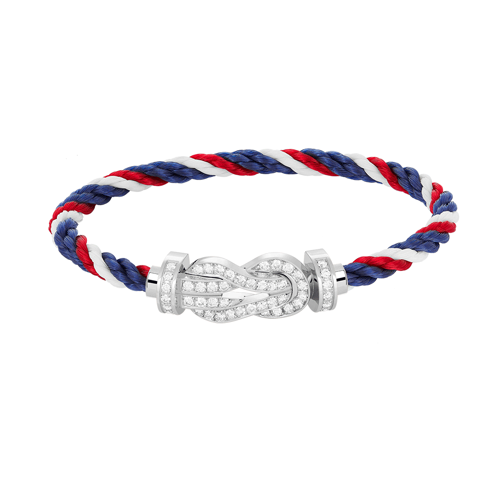 [Polaidi Jewelry]CHANCE LARGE 8 FIGURE BUCKLE FULL DIAMOND BRACELET SILVER