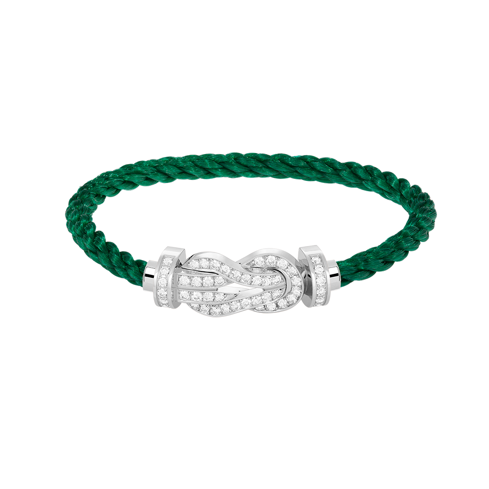 [Polaidi Jewelry]CHANCE LARGE 8 FIGURE BUCKLE FULL DIAMOND BRACELET SILVER