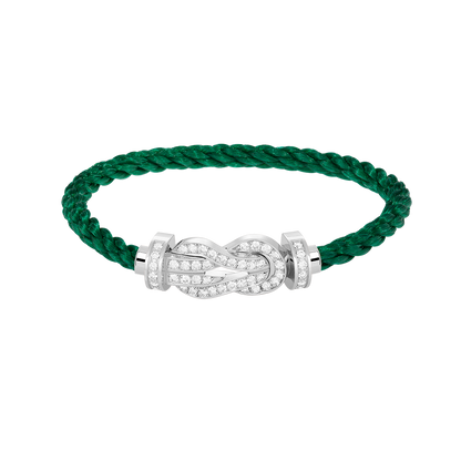 [Polaidi Jewelry]CHANCE LARGE 8 FIGURE BUCKLE FULL DIAMOND BRACELET SILVER