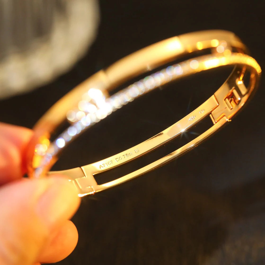 [Polaidi Jewelry]Move Romane Diamond Bangle Bracelet