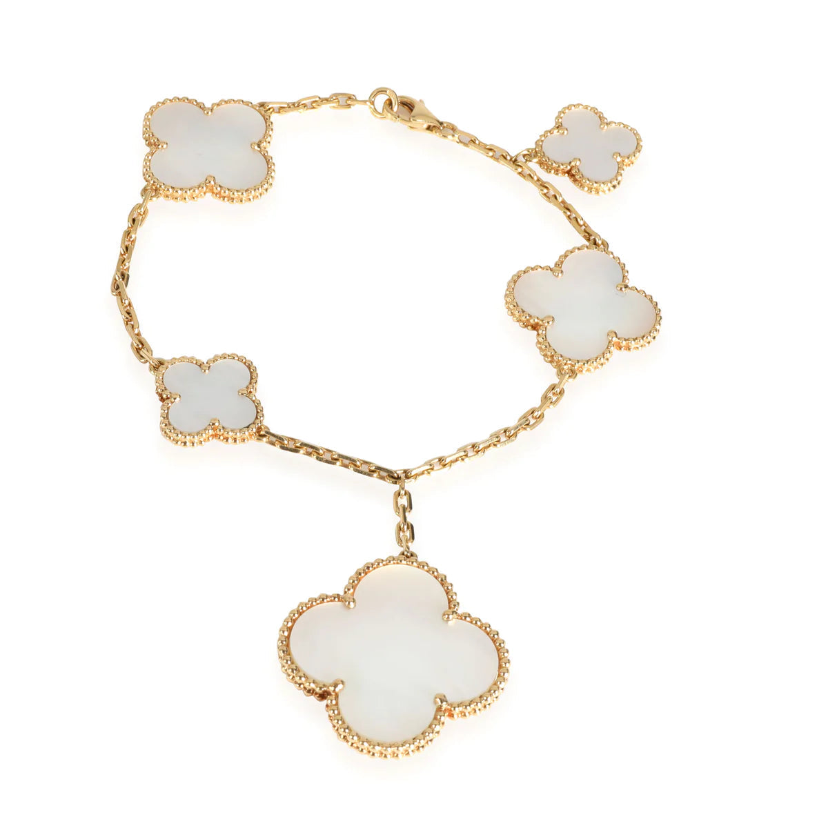 [：Polaidi Jewelry]マジック クローバー マザーオブパール ブレスレット 5モチーフ